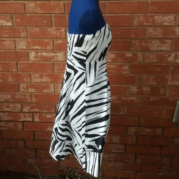 THE LIMITED | Abstract Zebra Brush Print Strapless Size 6 - Picture 5 of 7